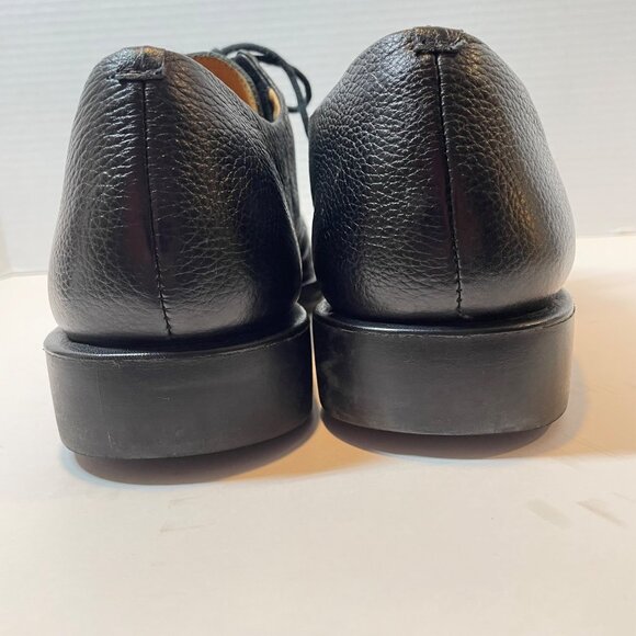 Mens Vinyard Black Pebbled Leather Lace-Up Dress Shoes With Rubber Sole 11EEE - Picture 8 of 16